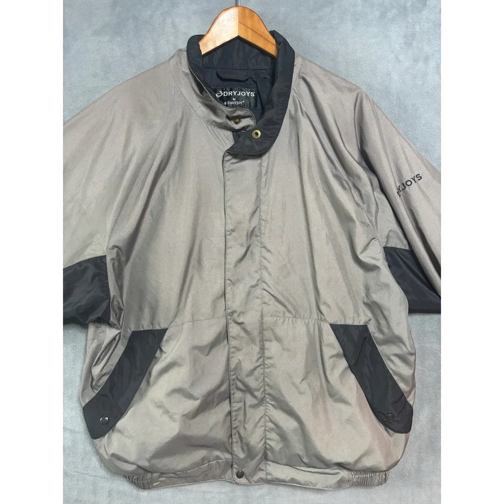 FootJoy Dry Joys XL Black Gray Windbreaker Rain Golf Jacket